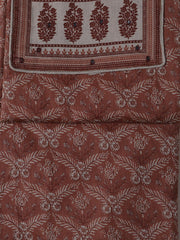 Printed Cotton Blend Unstitched Suit Piece With Dupatta