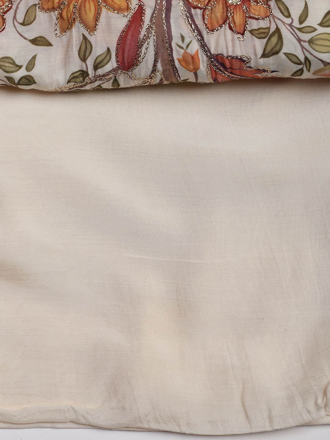 Gota Work Muslin Unstitched Suit Piece With Dupatta
