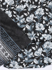 Printed Cotton Blend Unstitched Suit With Dupatta