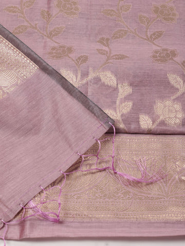 Woven Chanderi Unstitched Suit With Dupatta