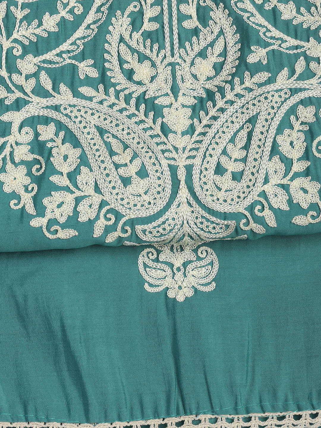Cotton Blend Unstitched Suit Piece With Dupatta