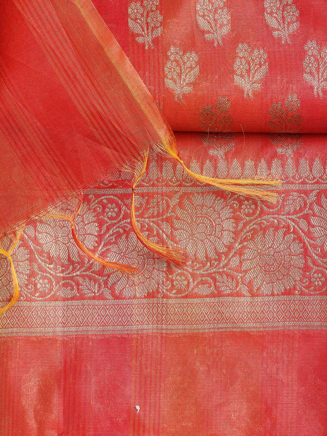 Woven Chanderi Unstitched Suit With Dupatta
