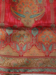 Neck Embroidered Handloom Unstitched Suit With Dupatta