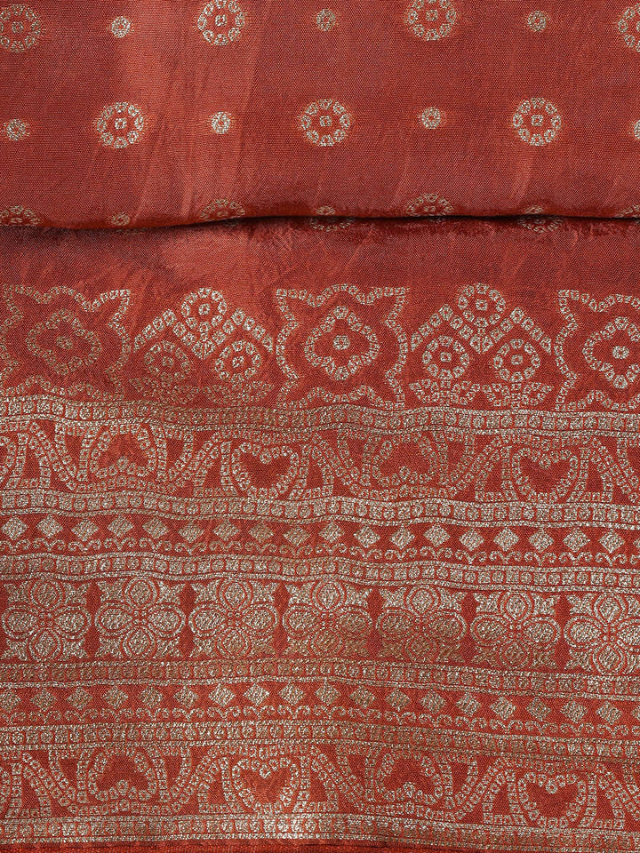 Embroidered Art Silk Unstitched Suit Piece With Dupatta