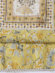 Neck Work Cotton Blend Unstitched Suit With Dupatta