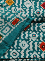 Printed Cotton Blend Unstitched Suit With Dupatta