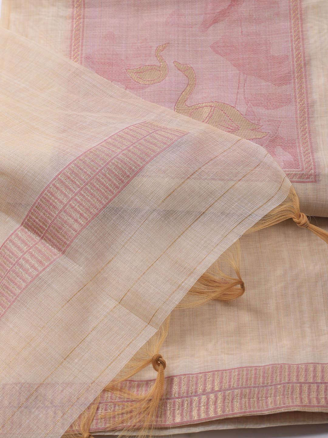 Jamdhani Chanderi Unstitched Suit Piece With Dupatta