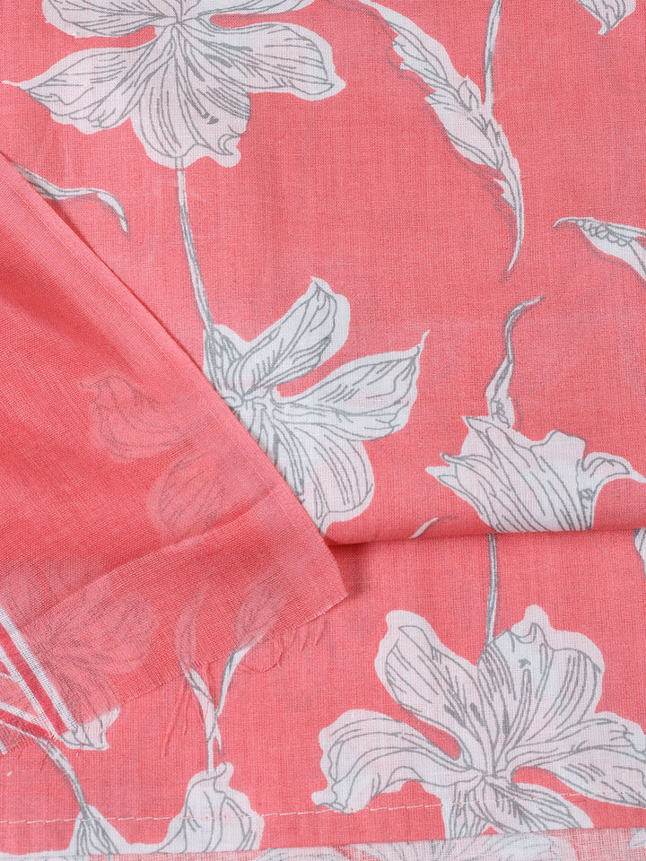 Neck Patti Cotton Blend Unstitched Suit With Dupatta