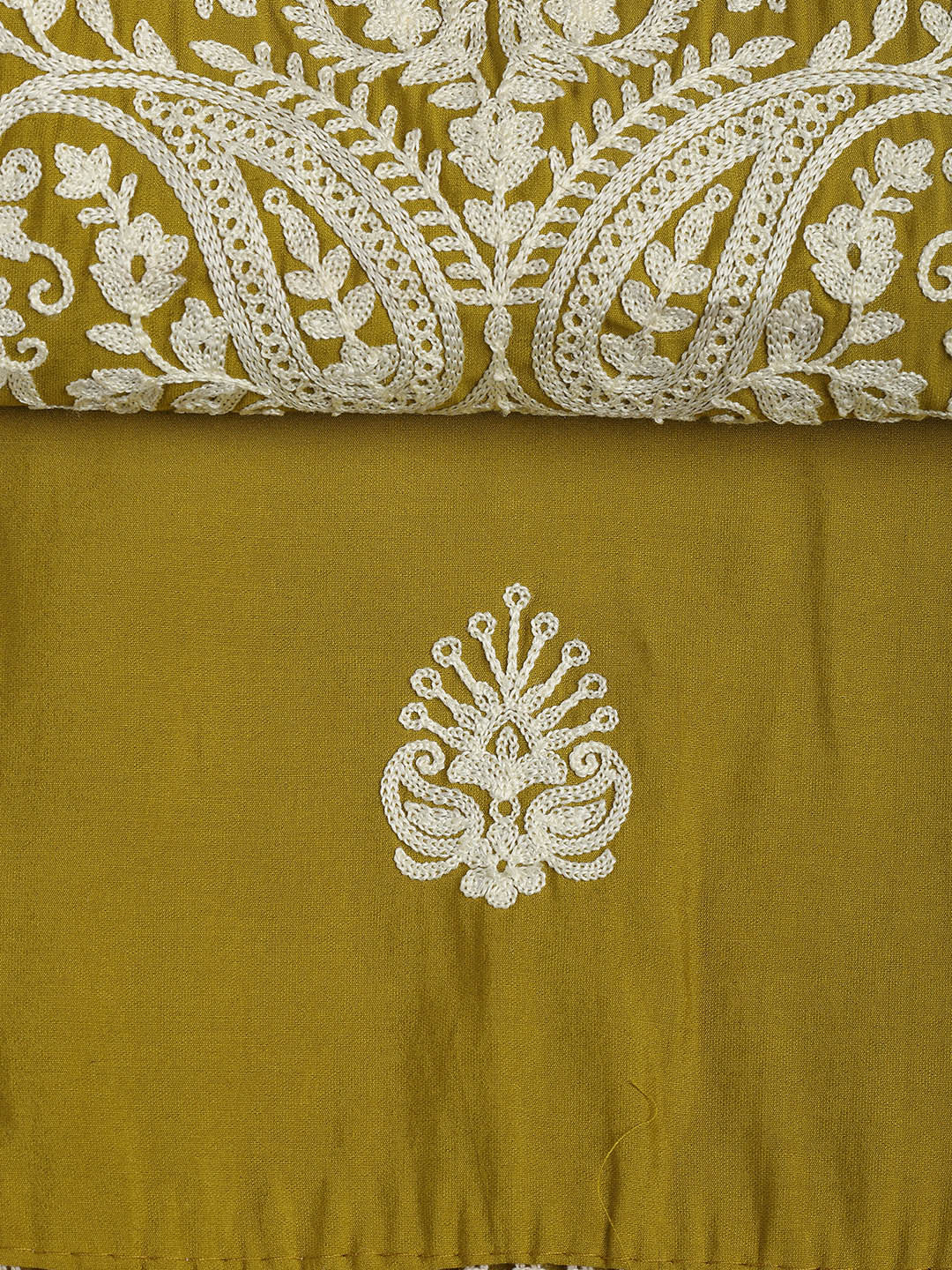 Cotton Blend Unstitched Suit Piece With Dupatta
