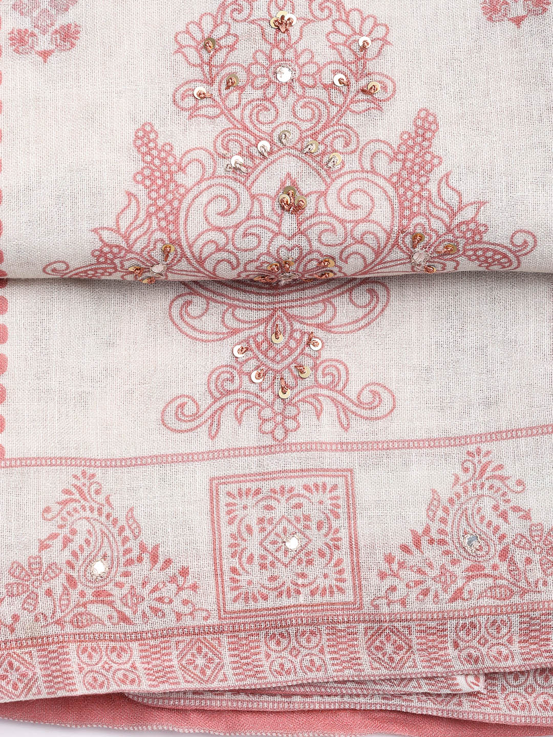 Printed Linen Unstitched Suit With Dupatta