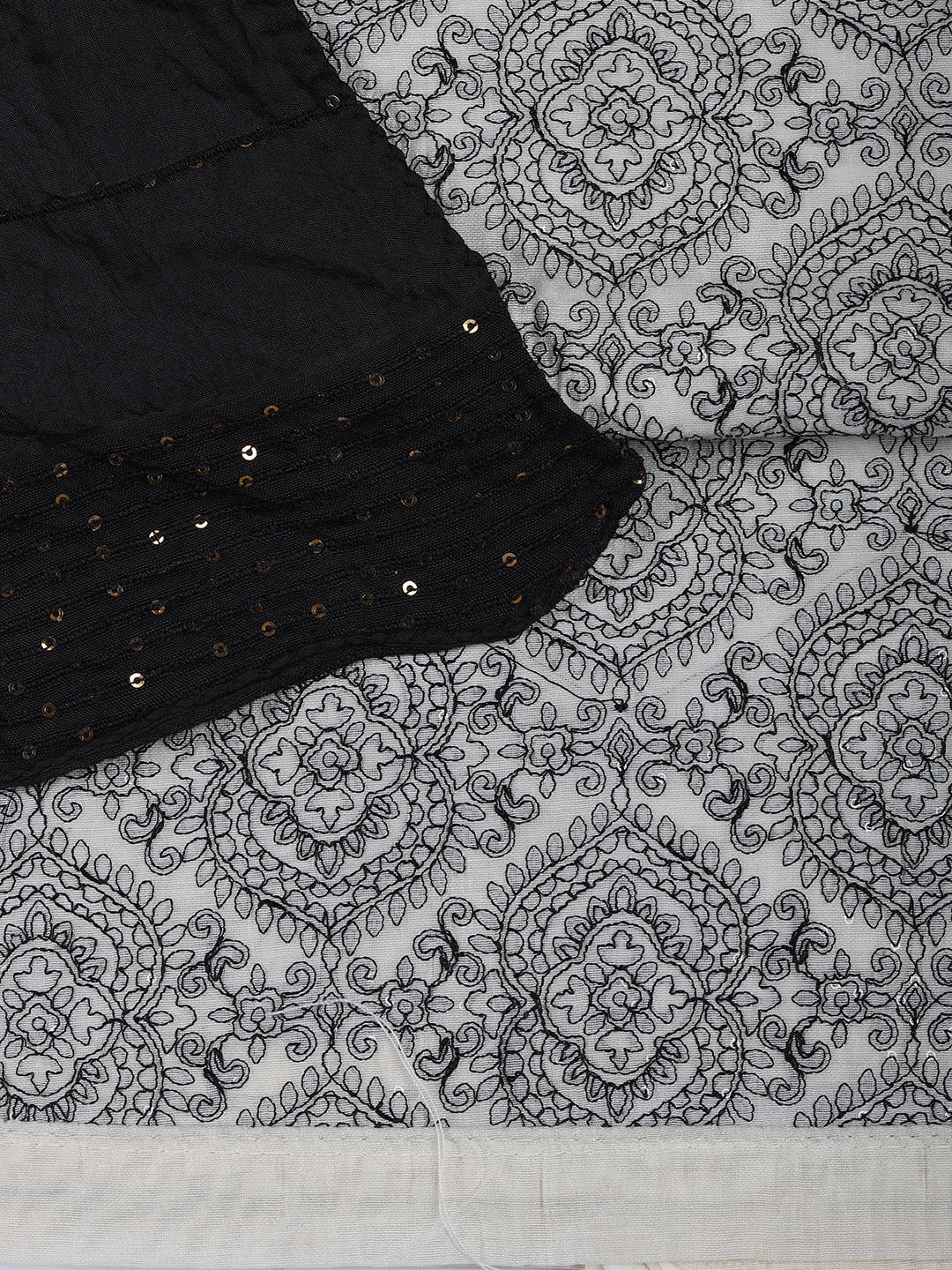 Embroidery Chanderi Unstitched Suit With Dupatta