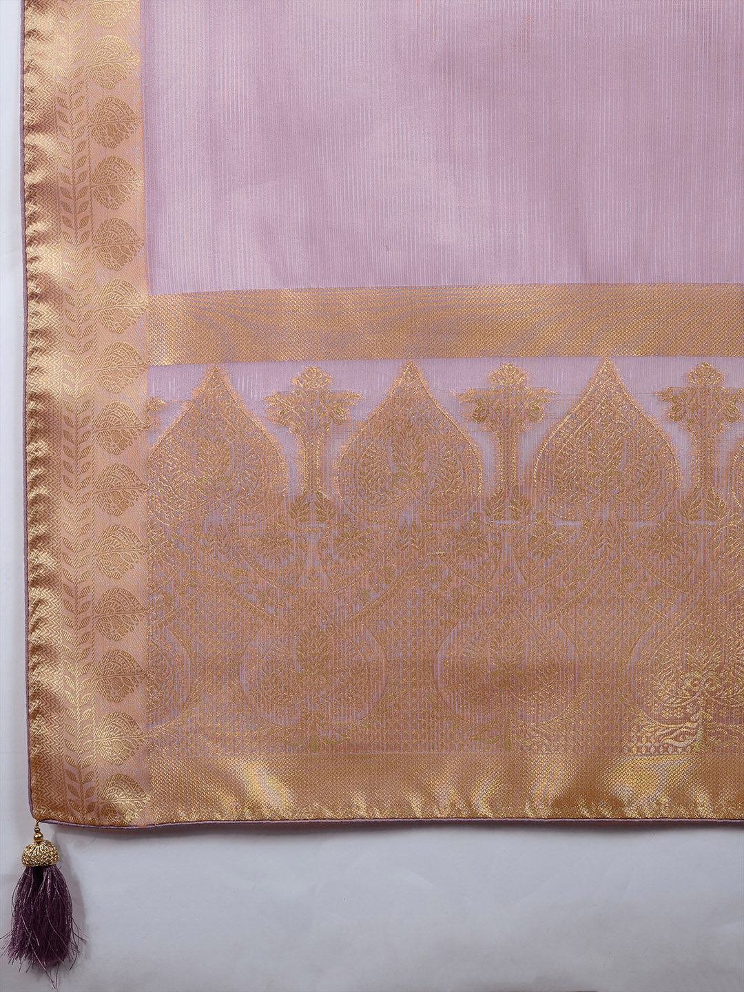Woven Border Plain Art Silk Saree