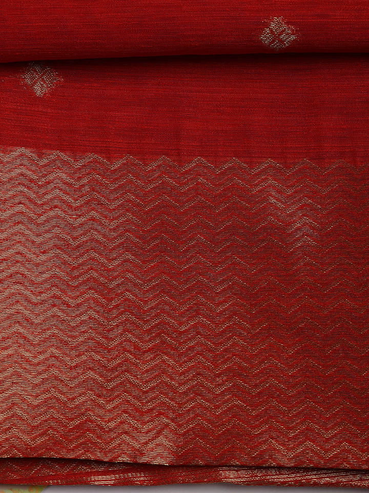 Woven Chanderi Unstitched Suit Piece With Dupatta