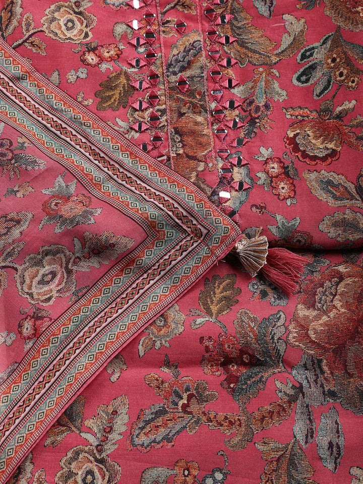 Printed Muslin Unstitched Suit Piece With Dupatta
