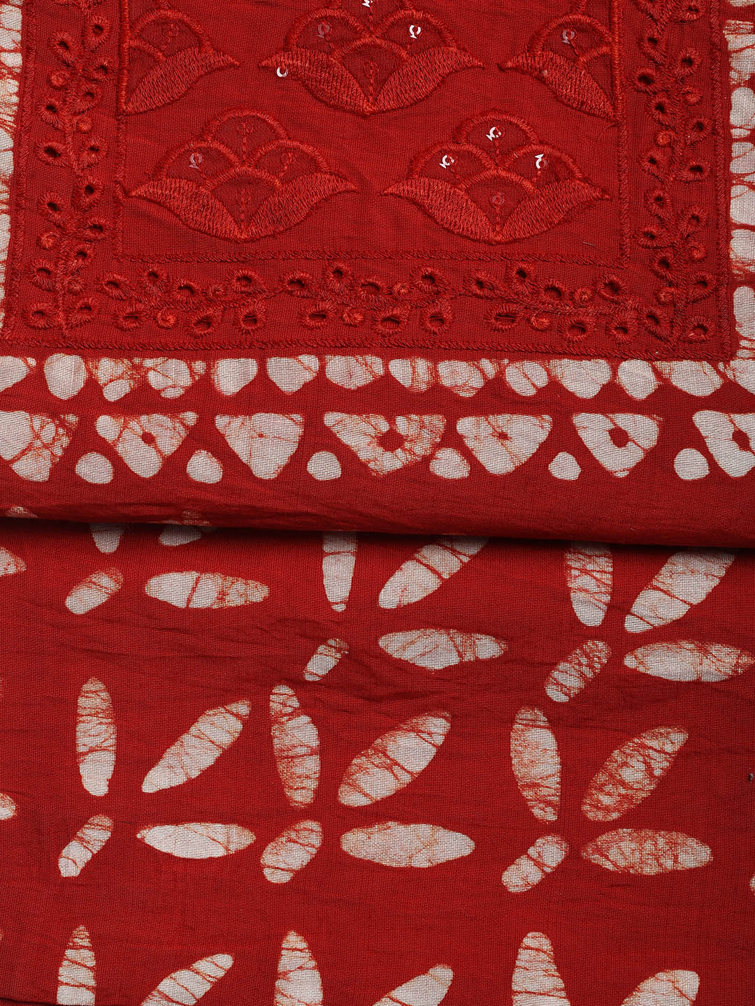 Printed Cotton Blend Unstitched Suit With Dupatta