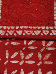 Printed Cotton Blend Unstitched Suit With Dupatta