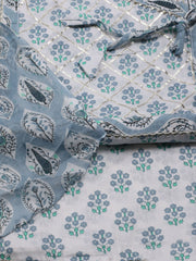 Printed Cotton Unstitched Suit With Dupatta