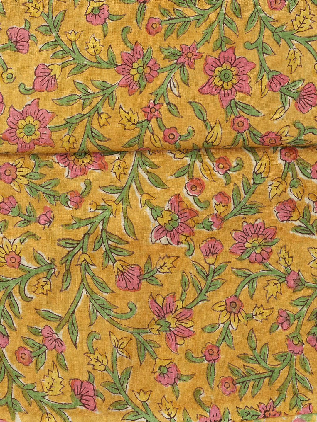 Printed Cotton Blend Unstitched Suit With Dupatta