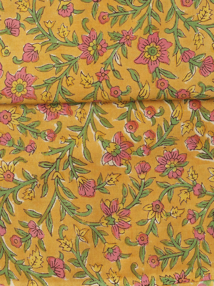 Printed Cotton Blend Unstitched Suit With Dupatta