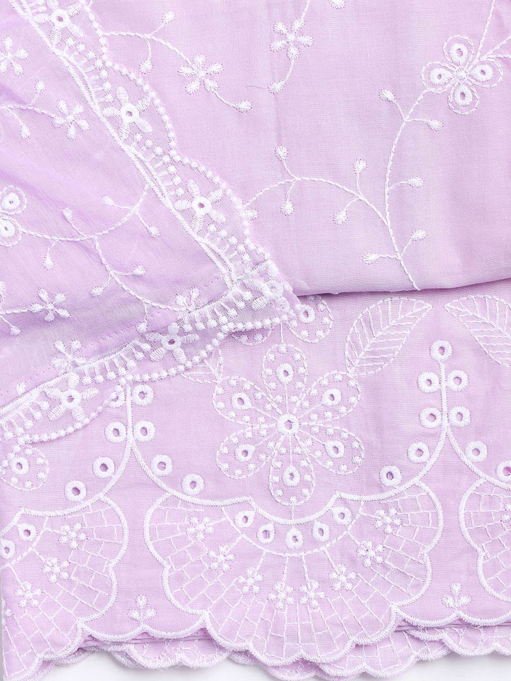 Neck Embroidery Cotton Unstitched Suit With Dupatta
