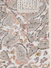 Neck Embroidered Chanderi Unstitched Suit Piece With Dupatta