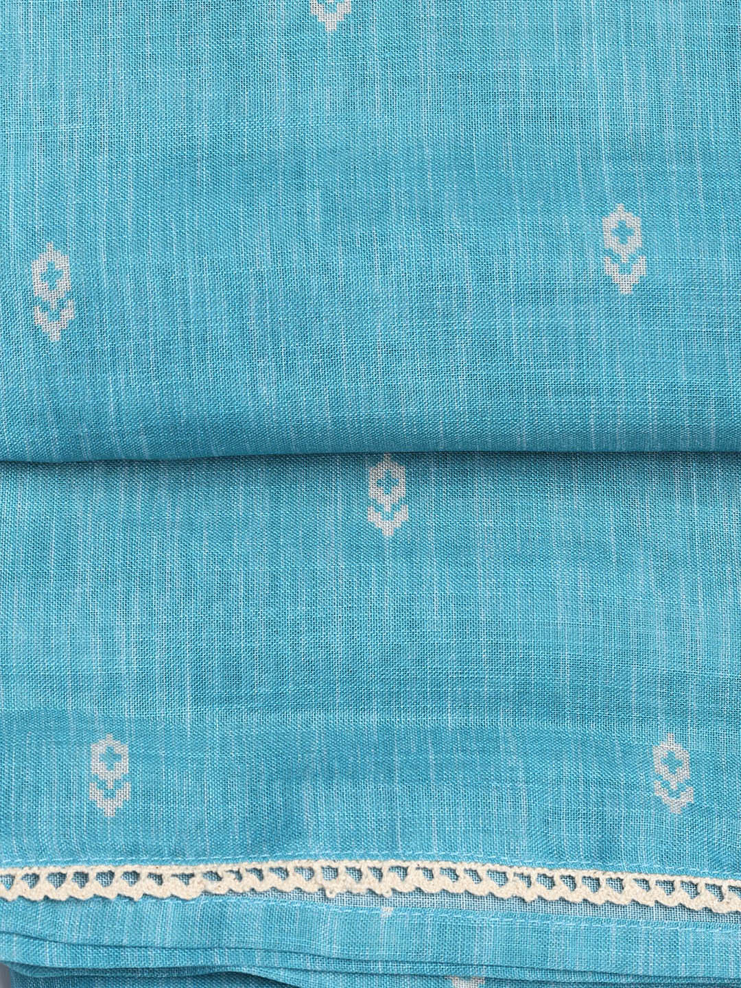 Neck Embroidered Chanderi Unstitched Suit Piece With Dupatta