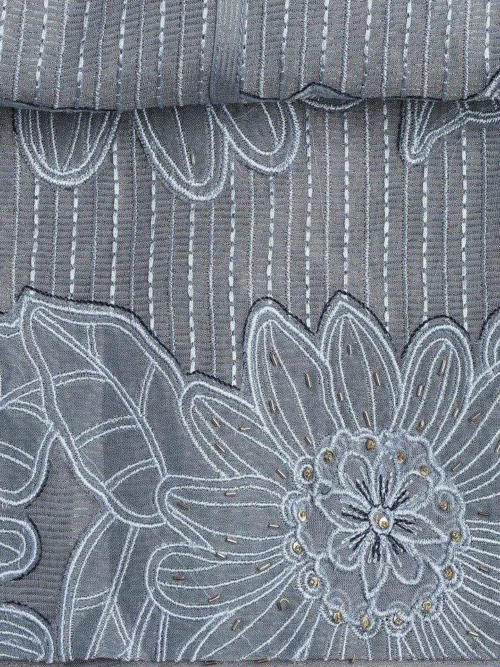 Embroidery Tissue Unstitched Suit With Dupatta