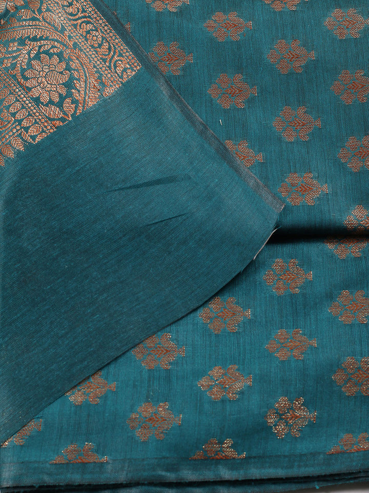 Woven Chanderi Unstitched Suit Piece With Dupatta