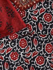 Printed Cotton Blend Unstitched Suit With Dupatta