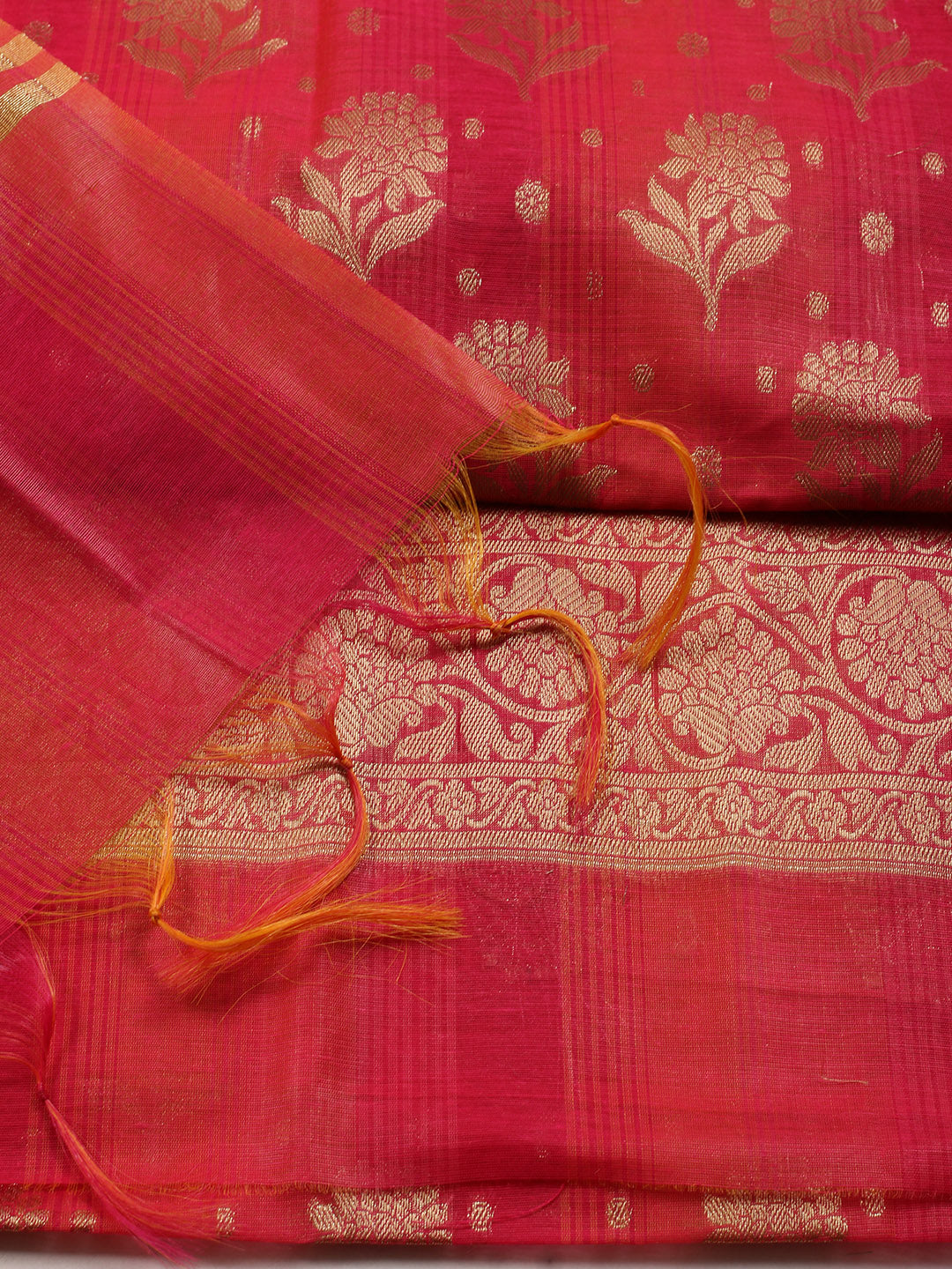 Woven Chanderi Unstitched Suit With Dupatta