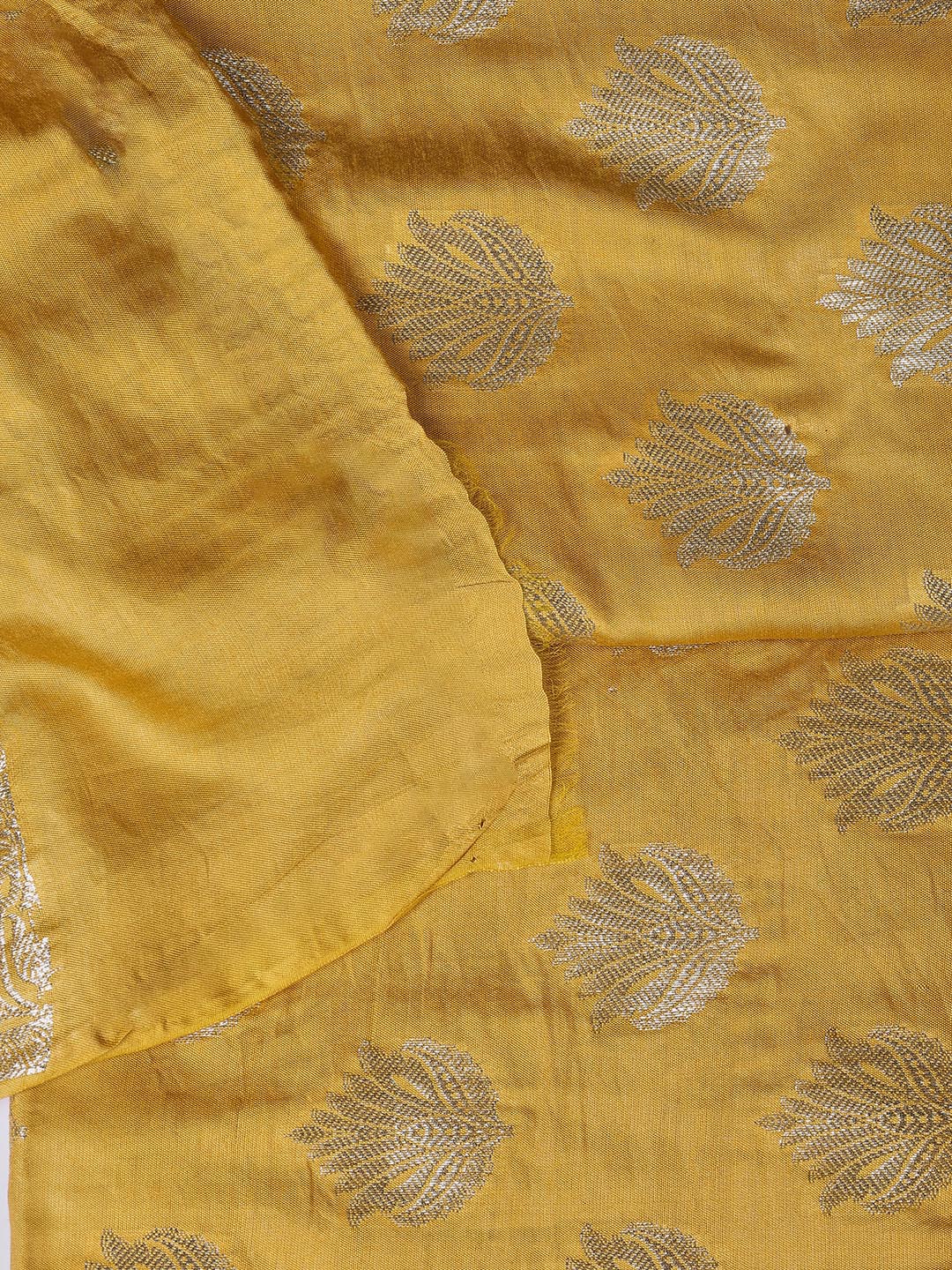Woven Chanderi Unstitched Suit With Dupatta