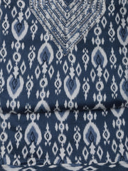 Neck Work Cotton Blend Unstitched Suit With Dupatta