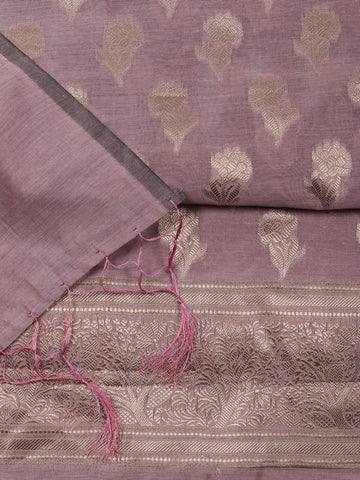 Woven Chanderi Unstitched Suit With Dupatta