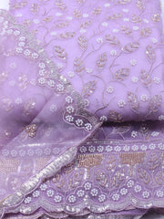 Embroidered Chiffon Unstitched Suit With Dupatta