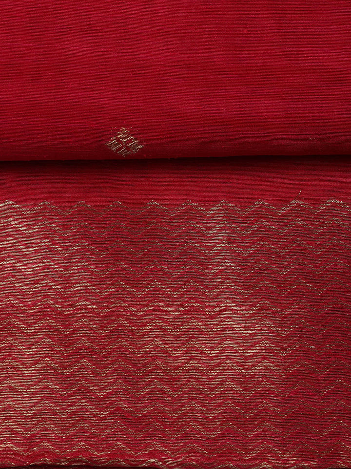 Woven Chanderi Unstitched Suit Piece With Dupatta