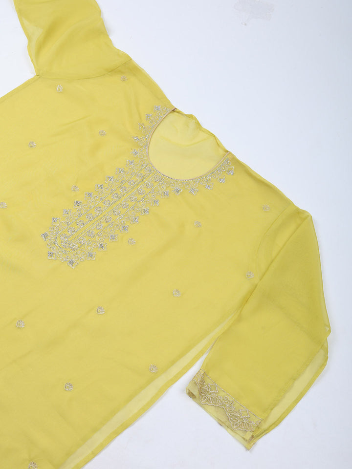 Embroidered Cotton Unstitched Suit With Pant &amp; Dupatta