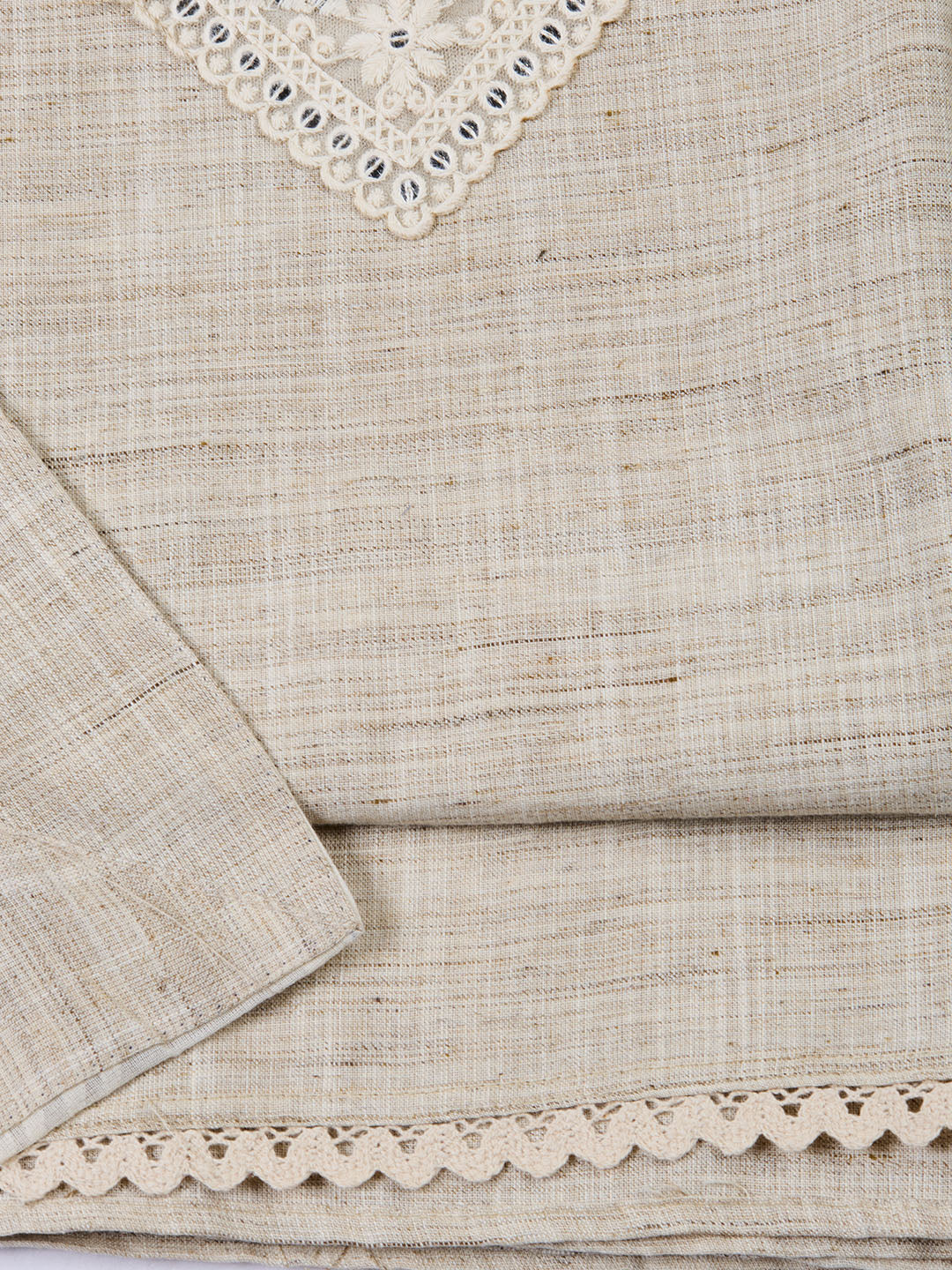 Neck Embroidery Cotton Unstitched Suit With Dupatta