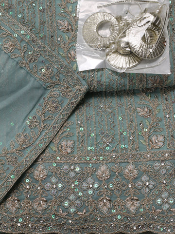 All Over Embroidered Georgette Unstitched Suit With Dupatta