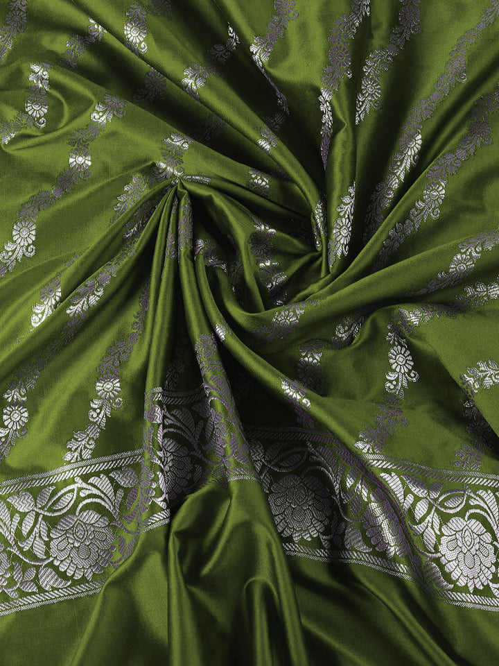 Woven Chanderi Unstitched Suit Piece With Dupatta
