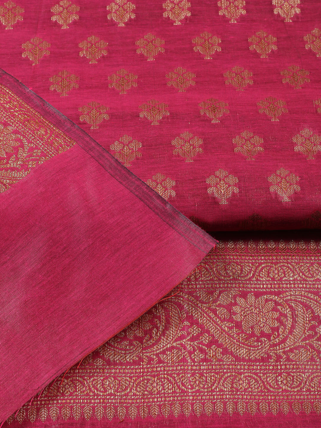 Woven Chanderi Unstitched Suit Piece With Dupatta