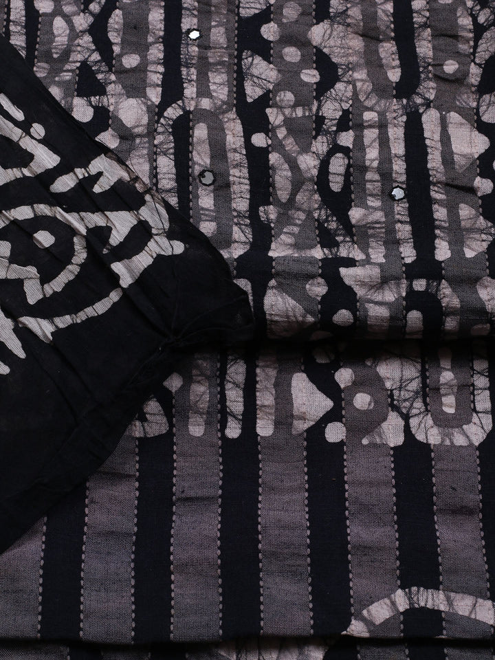 Printed Cotton Blend Unstitched Suit With Dupatta