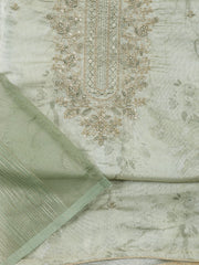 Neck Embroidery Tissue Unstitched Suit With Dupatta