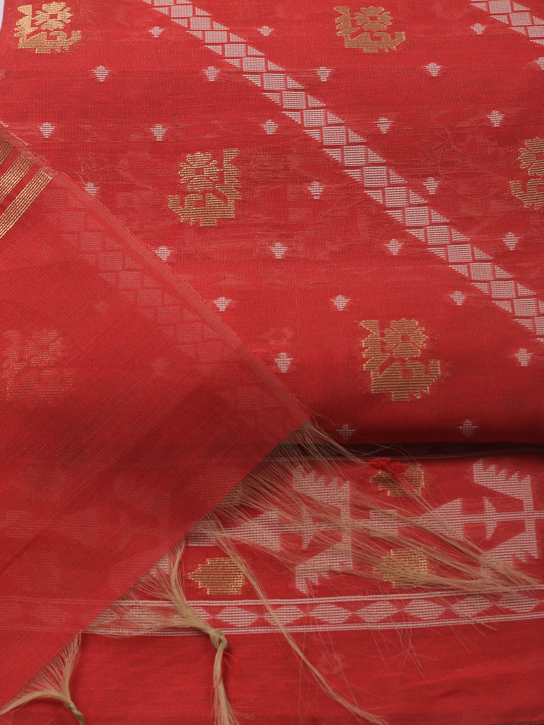Jamdani Chanderi Unstitched Suit Piece With Dupatta