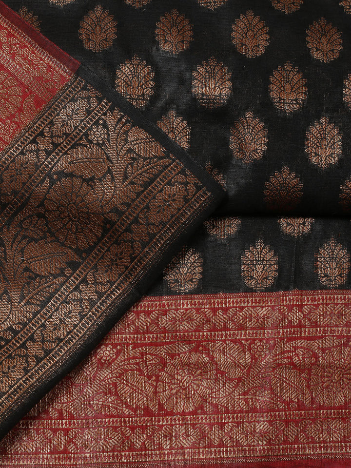 Neck Embroidered Chanderi Unstitched Suit Piece With Dupatta