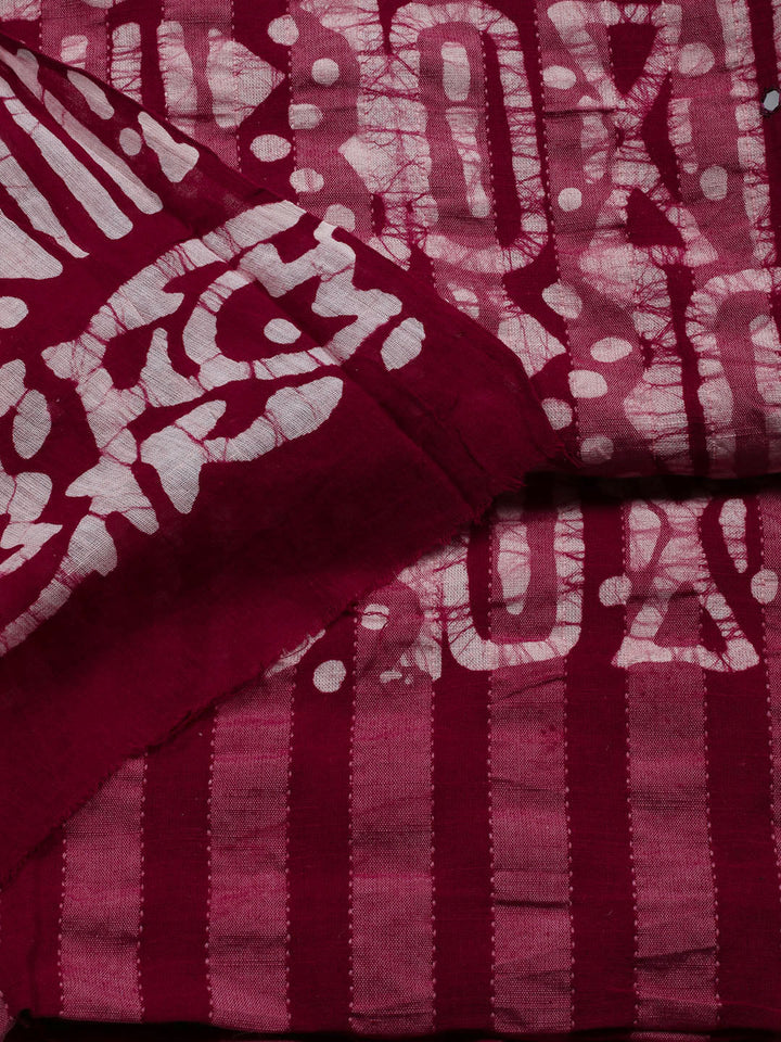 Printed Cotton Blend Unstitched Suit With Dupatta