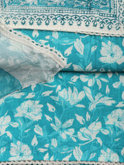 Printed Cotton Blend Unstitched Suit With Dupatta