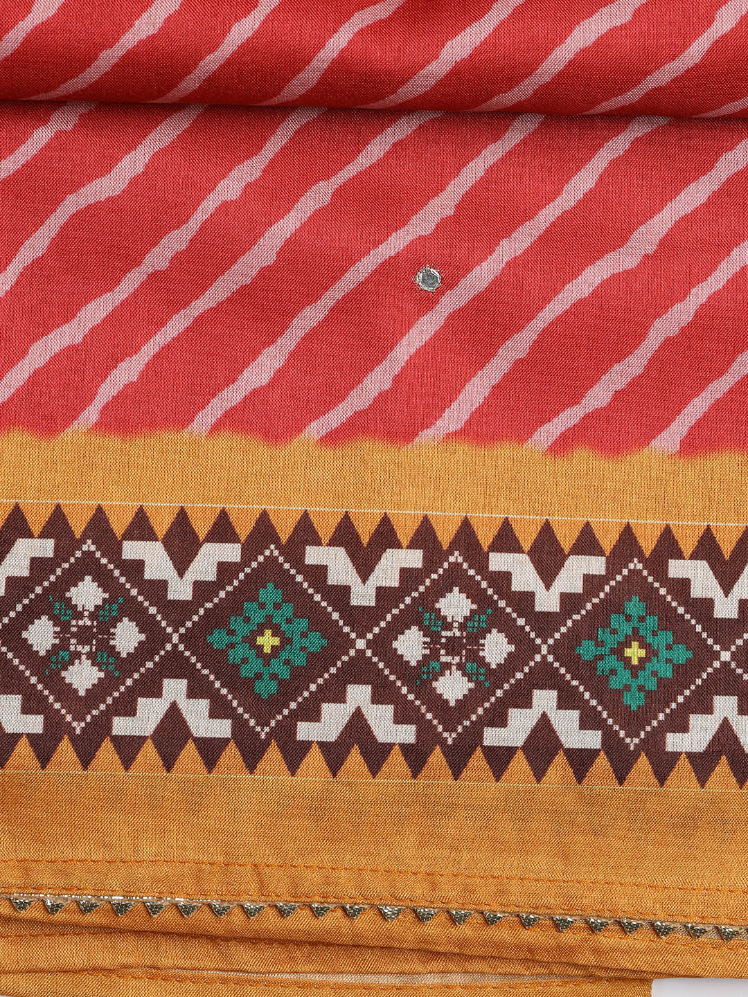 Cotton Blend Unstitched Suit Piece With Dupatta