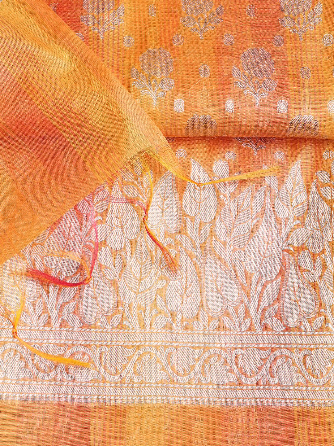 Woven Chanderi Unstitched Suit With Dupatta