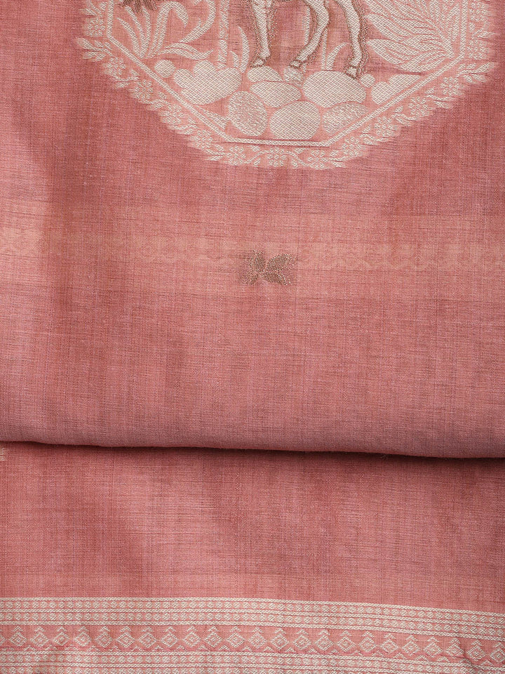Woven Chanderi Unstitched Suit With Dupatta