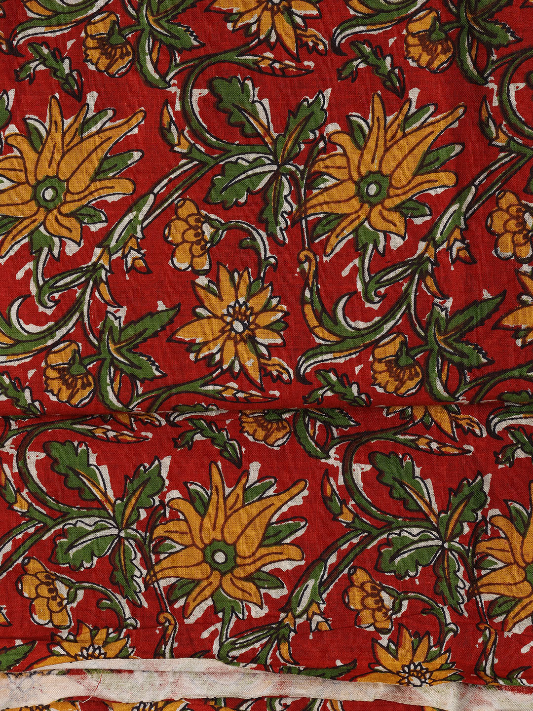 Printed Cotton Blend Unstitched Suit With Dupatta